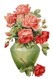 Рози у вазі схема для вишивання