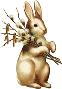 Весняний кролик схема для вишивання