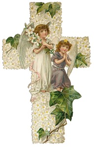 Хрест з ангелами схема для вишивання
