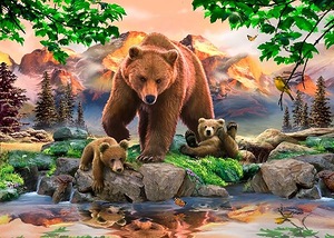 Ведмеді схема для вишивання