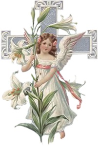 Ангел з хрестом схема для вишивання