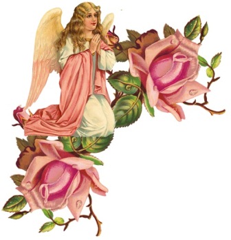 Ангел з розами схема для вишивання