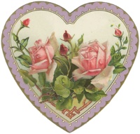 Серце з розами схема для вишивання