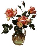 Рози у вазі схема для вишивання