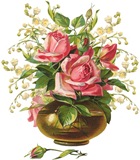Квіти у вазі схема для вишивання