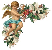  Ангелик з ліліями схема для вишивання