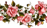 Бордюр з розових роз схема для вишивання