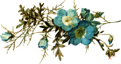  Голубі квіти схема для вишивання