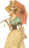 Дама з парасолькою схема для вишивання