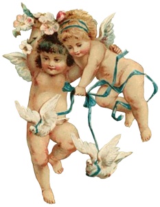 Ангели з голубами схема для вишивання